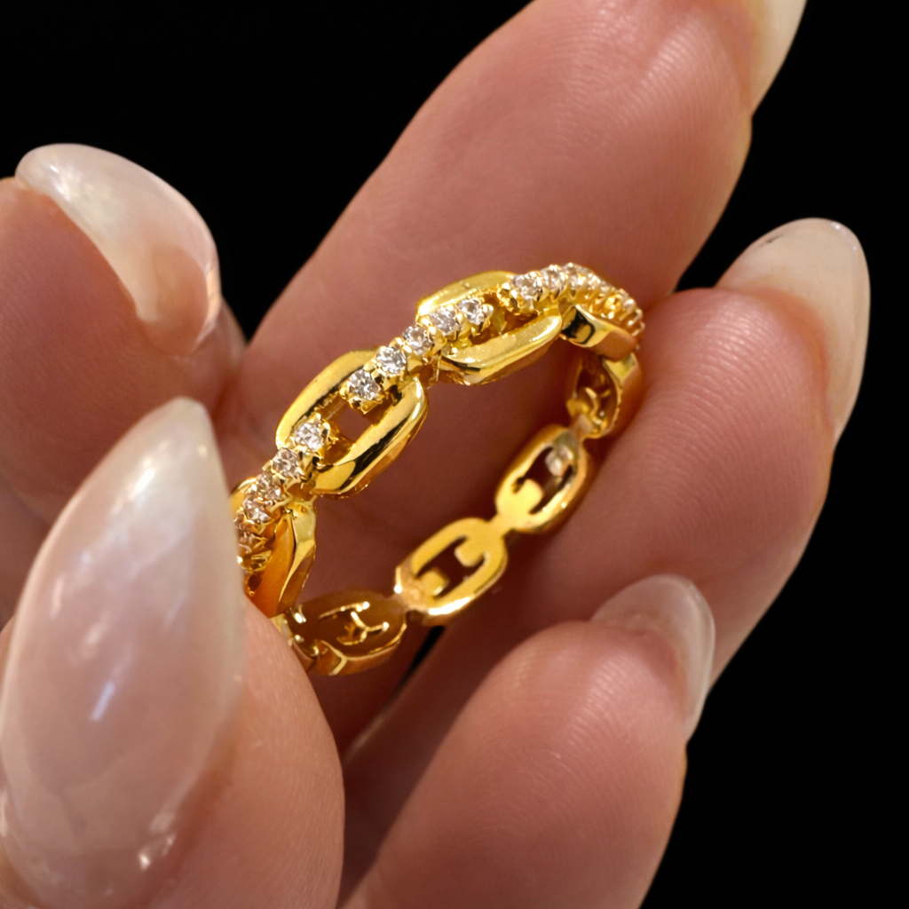 LUXE LINK PAVE RINGS