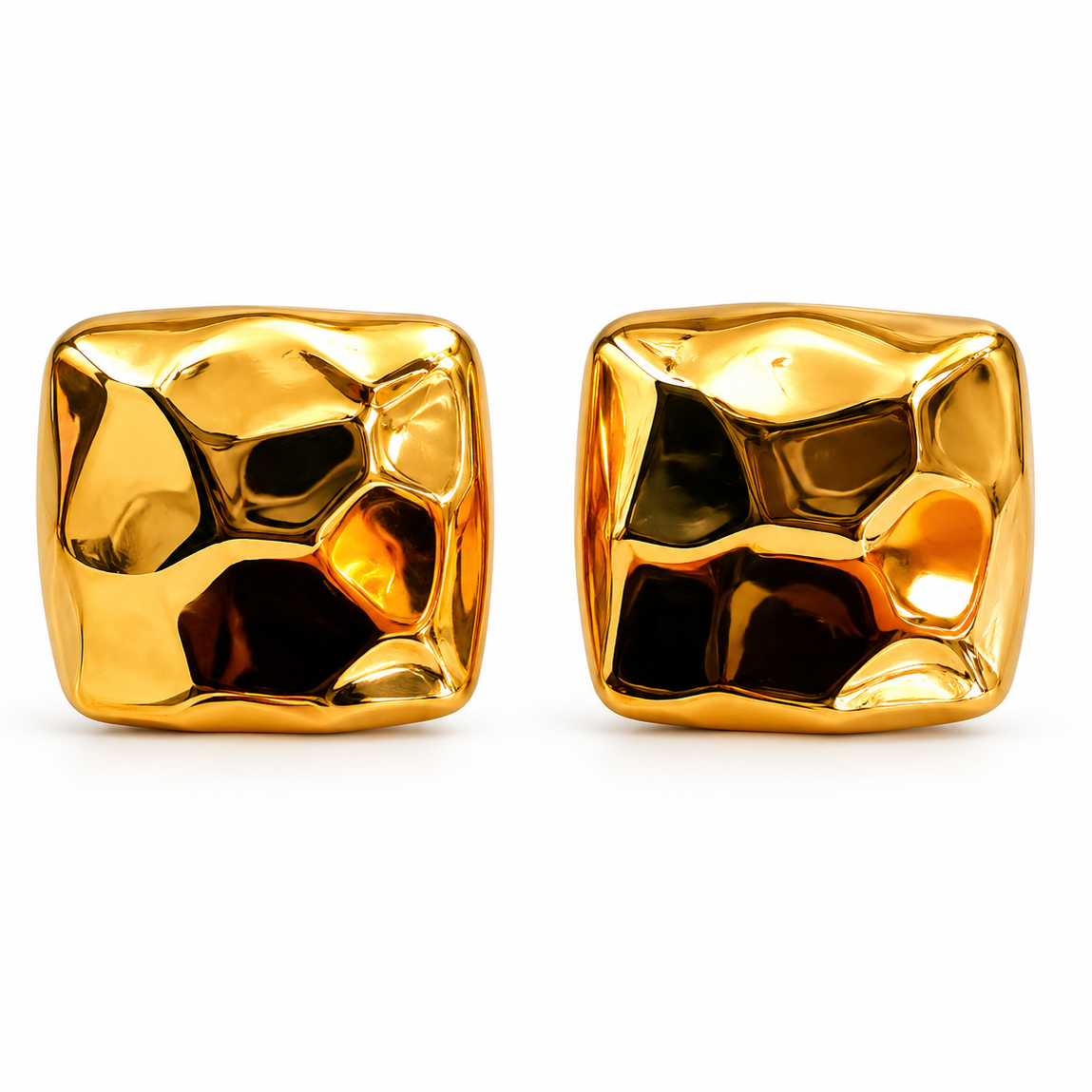 MOLTEN GOLD STATEMENT STUD EARRINGS