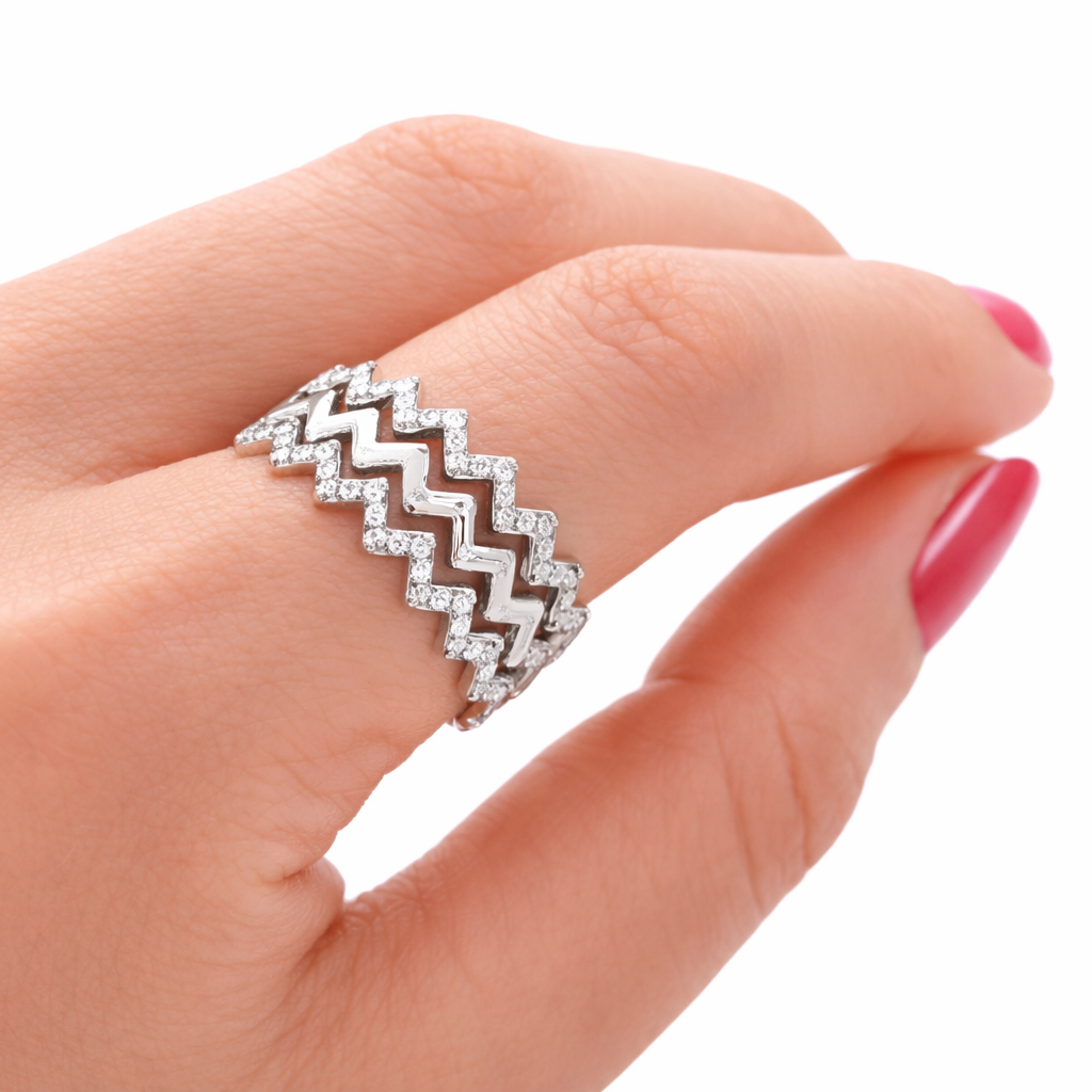 ZARA ZIGZAG BAND RING