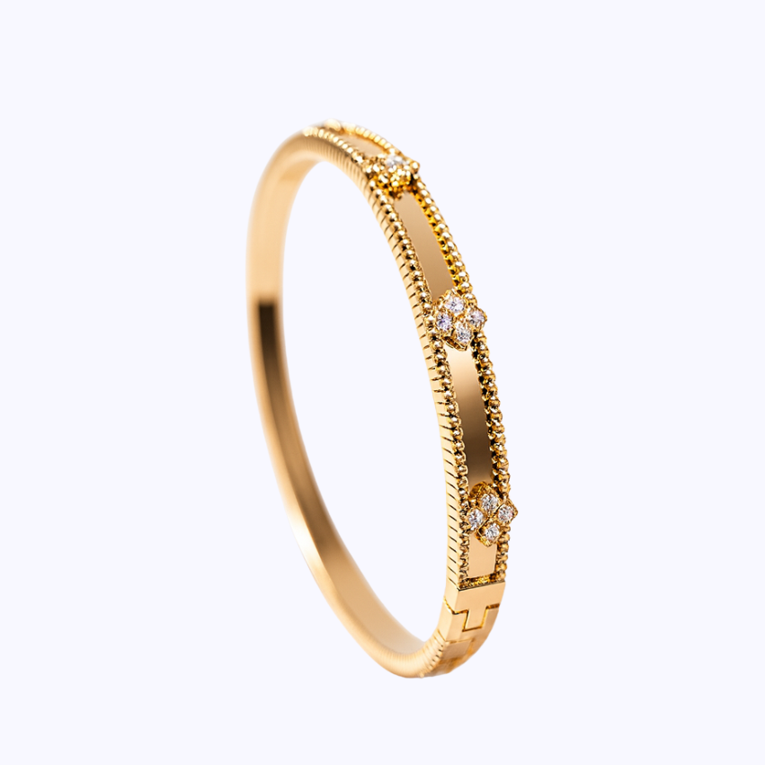 GOLDEN BLOOM CRYSTAL BANGLE