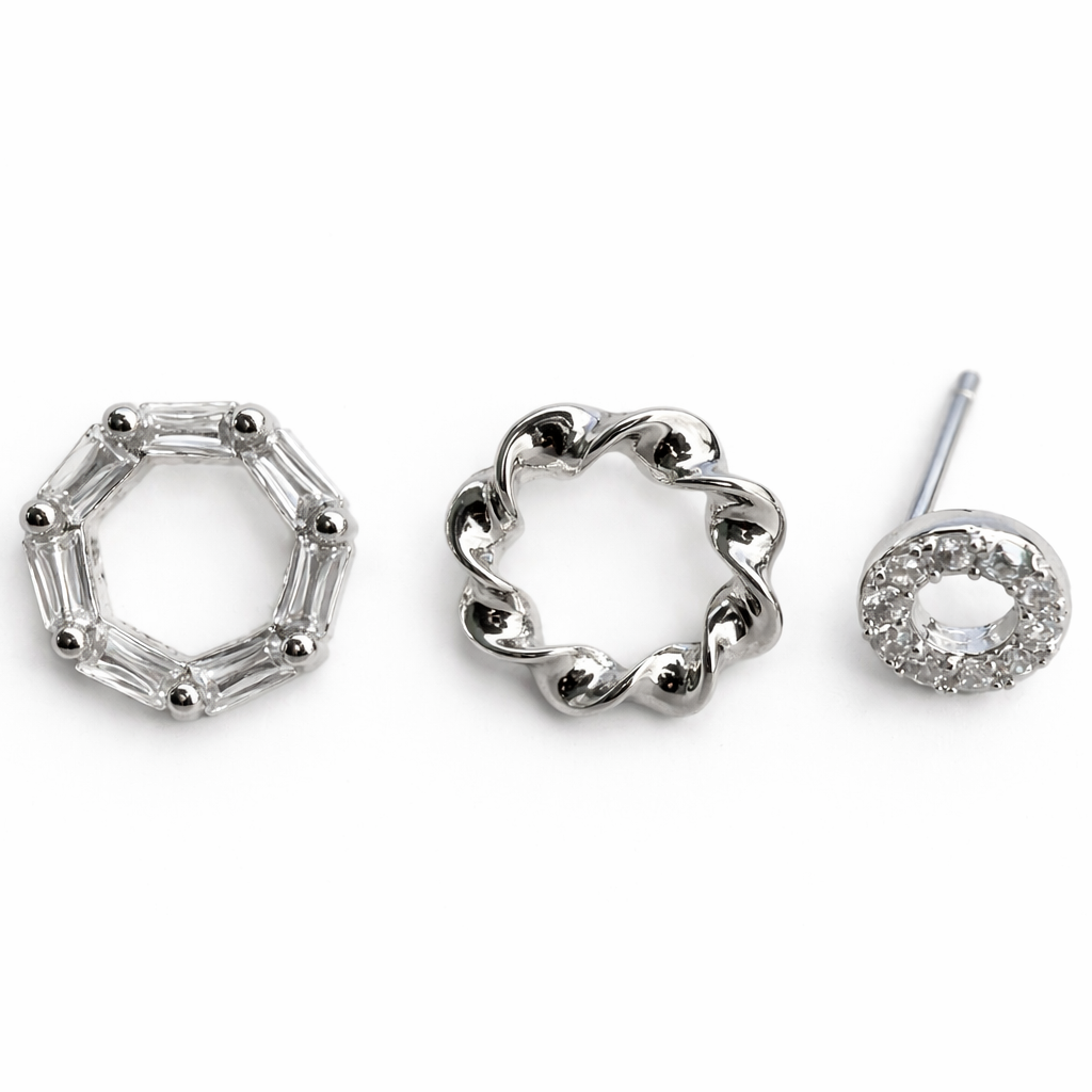 MIA TRIO HALO STUD SET