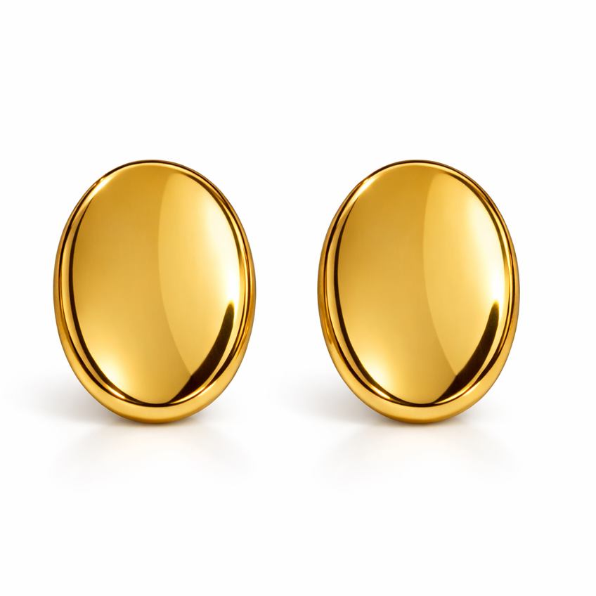 ROSA DOME GOLD EARRINGS
