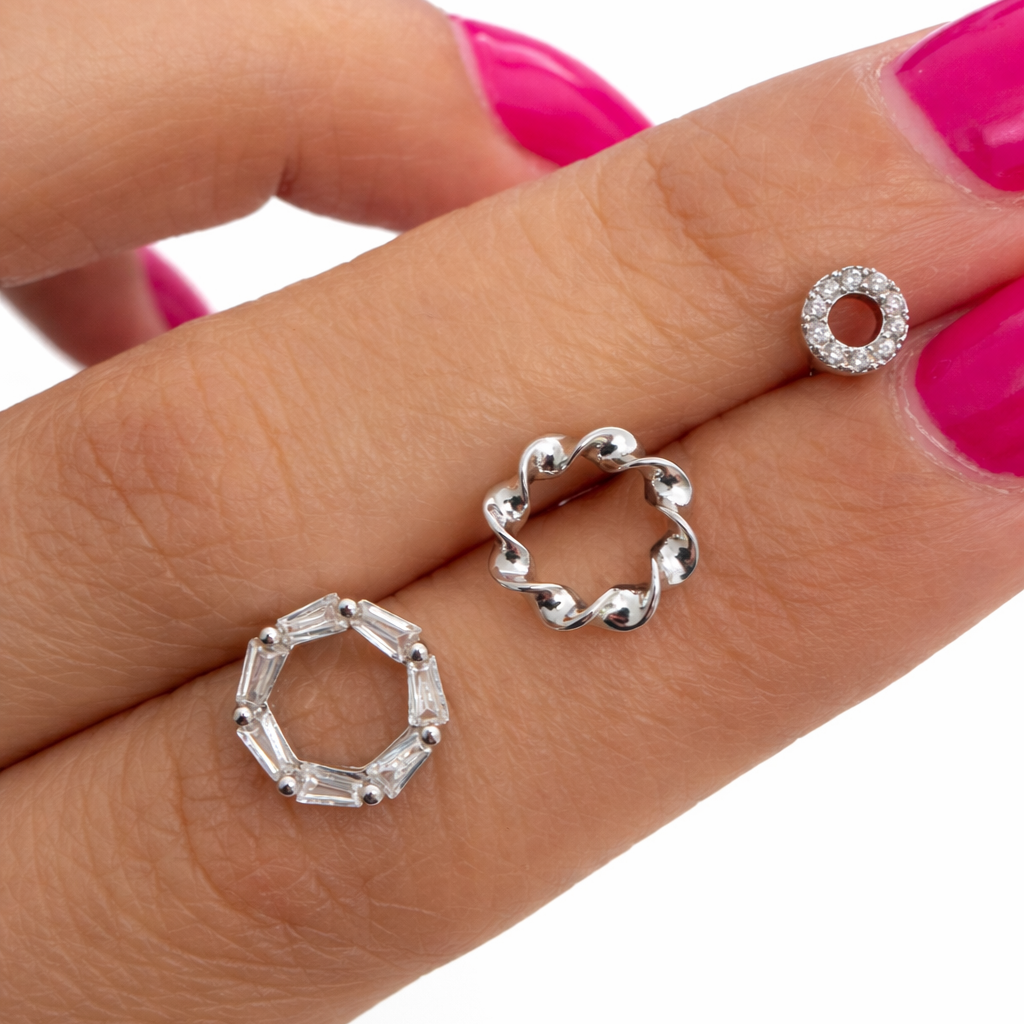 MIA TRIO HALO STUD SET