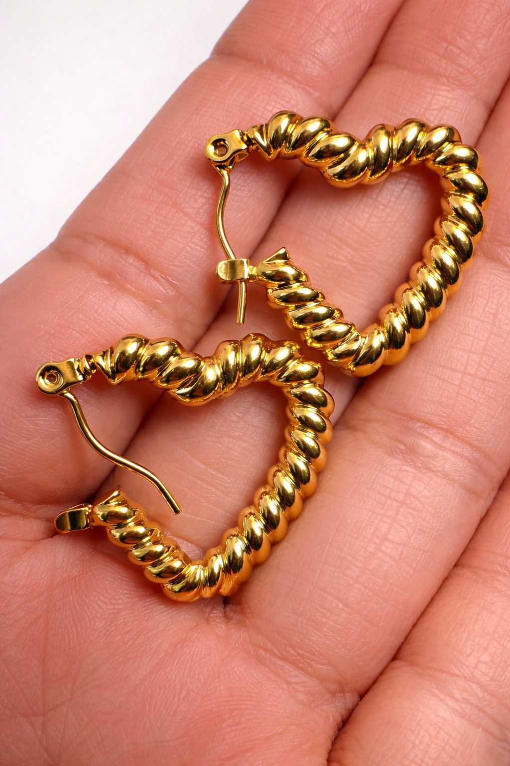 TWISTED GOLD MINI HOOP EARRINGS
