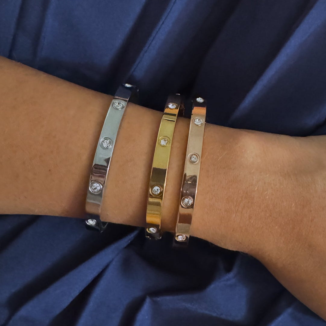 LUMIERE CRYSTAL BANGLE BRACELET
