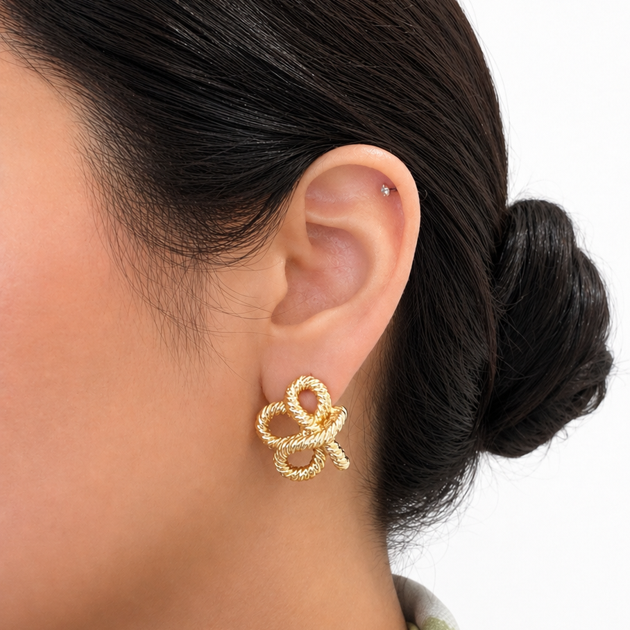 KNOT LUXE STUD EARRINGS