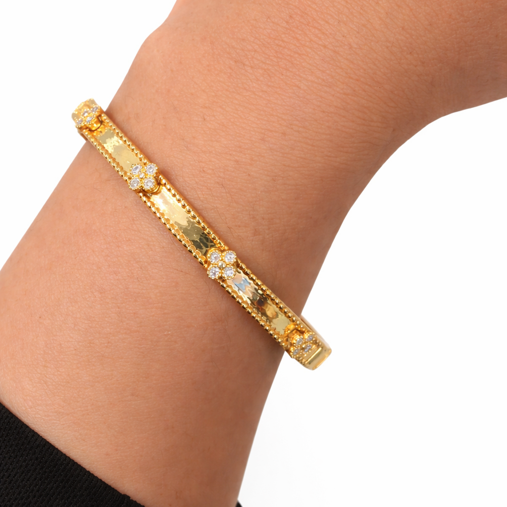 GOLDEN BLOOM CRYSTAL BANGLE