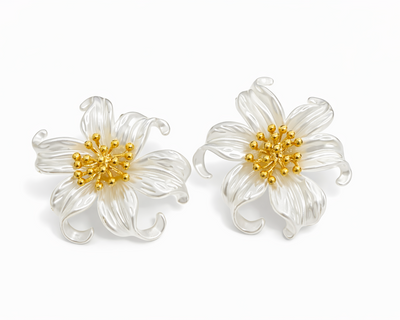 BLOOM PEARL FLOWER EARRINGS