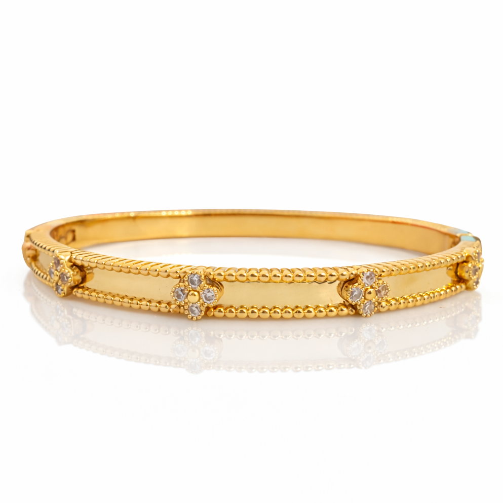 GOLDEN BLOOM CRYSTAL BANGLE