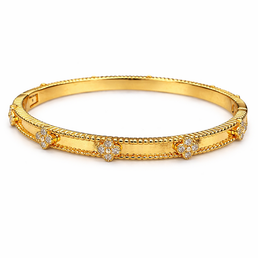 GOLDEN BLOOM CRYSTAL BANGLE