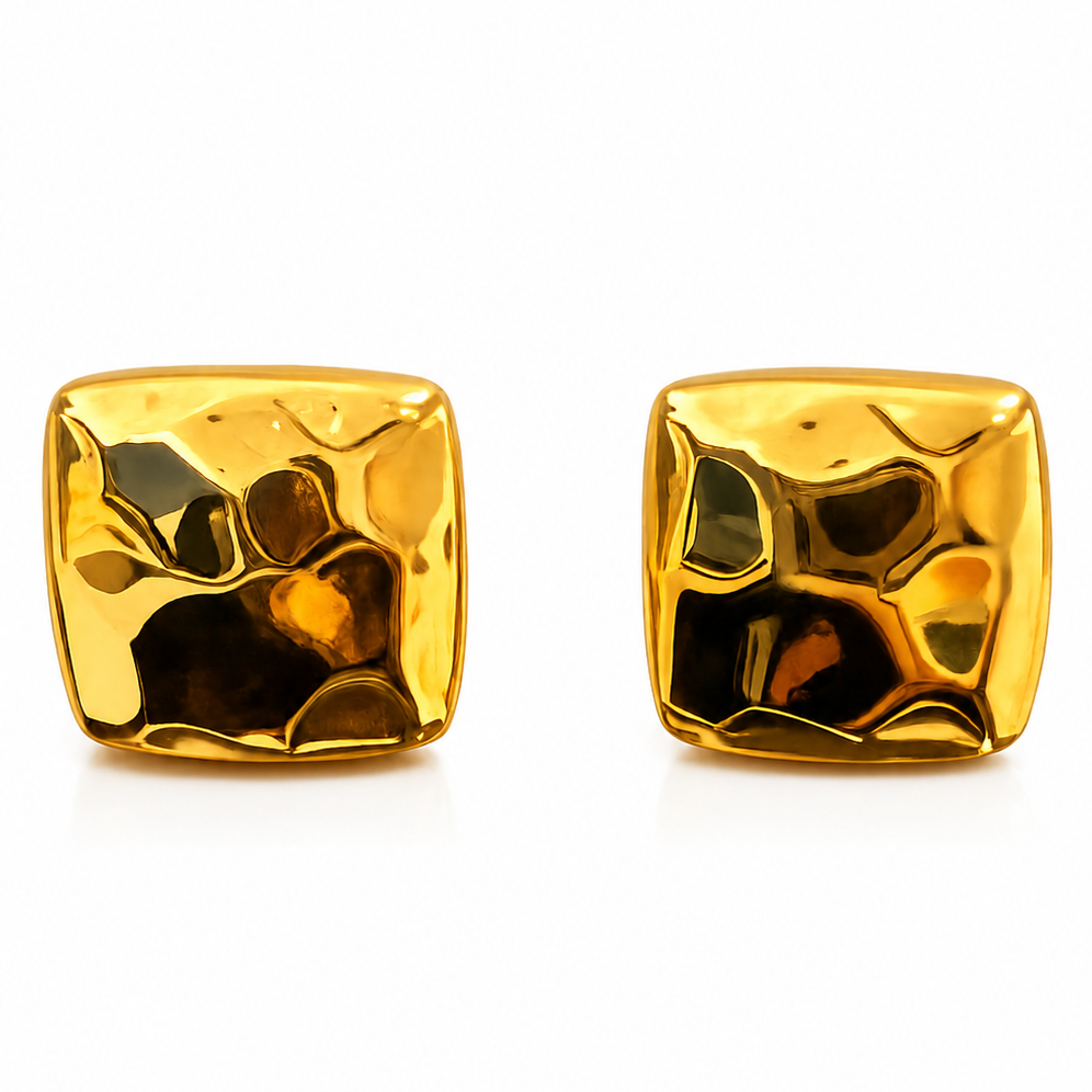 MOLTEN GOLD STATEMENT STUD EARRINGS