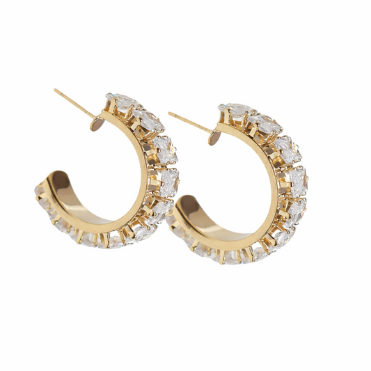 DIANA CRYSTAL HOOPS