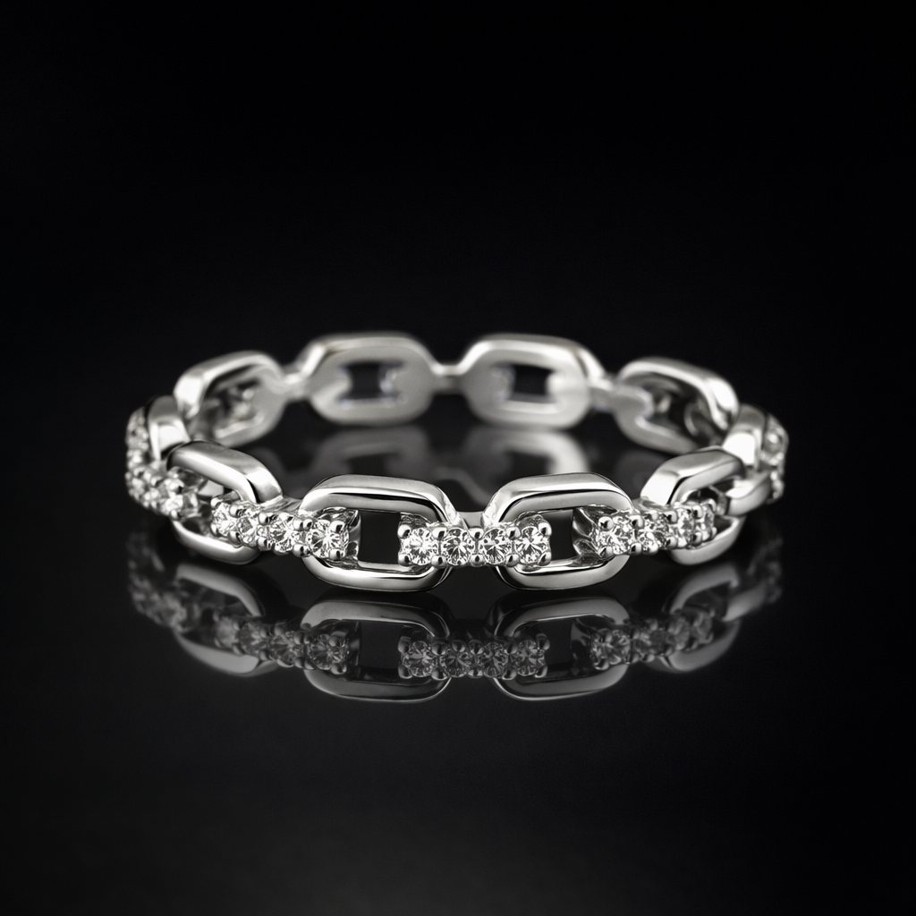 LUXE LINK PAVE RINGS