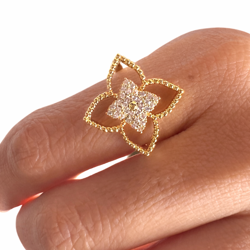 GOLDEN BLOOM CRYSTAL RING
