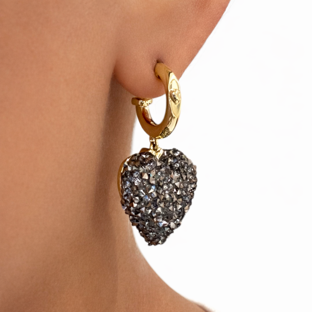 NINA SPARKLE HEART DROP EARRINGS
