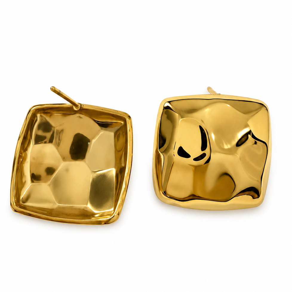 MOLTEN GOLD STATEMENT STUD EARRINGS