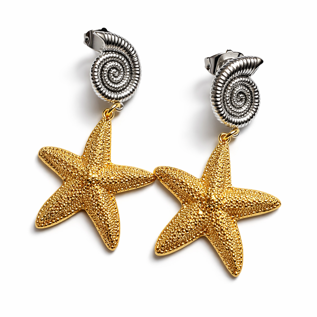 GOLDEN TIDE STAR EARRINGS