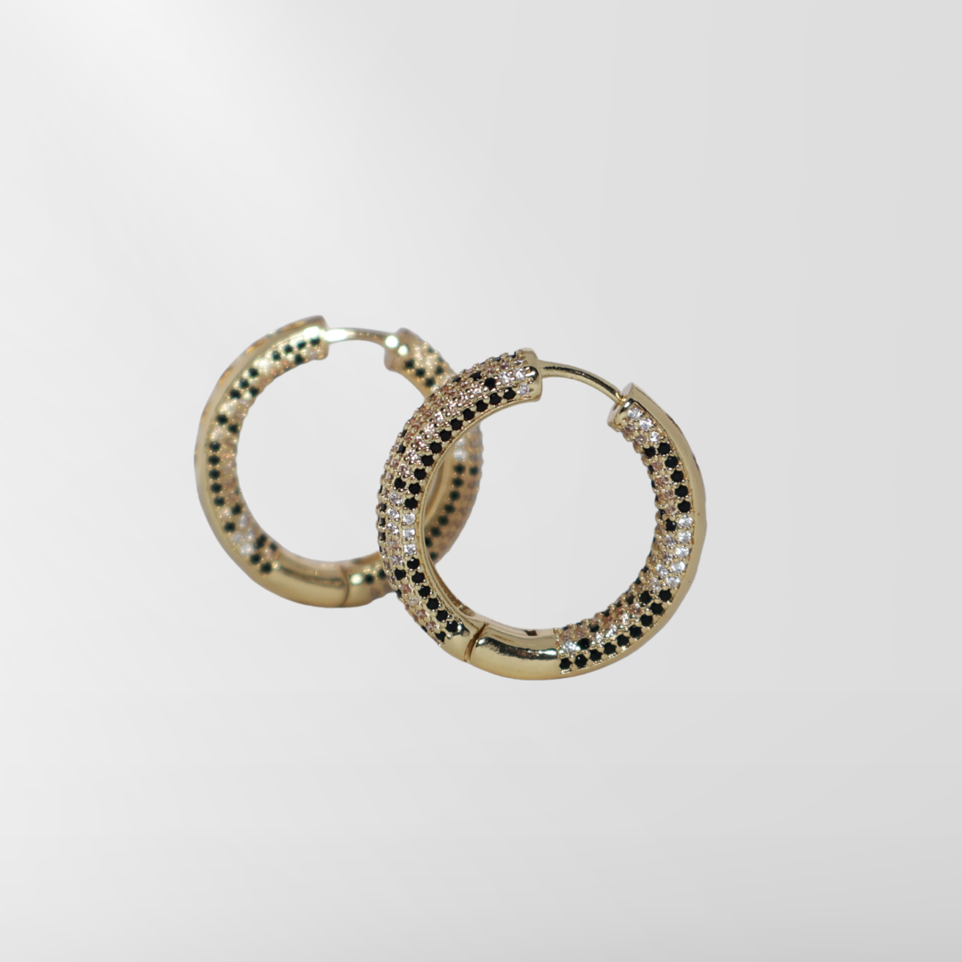 LILIAN SNAKE PRINT HOOPS