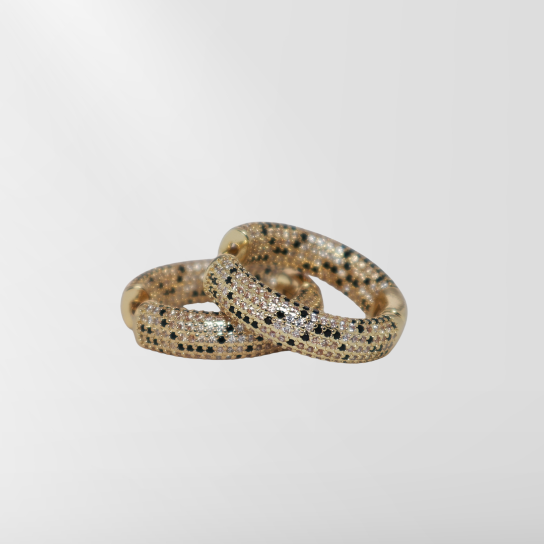LILIAN SNAKE PRINT HOOPS