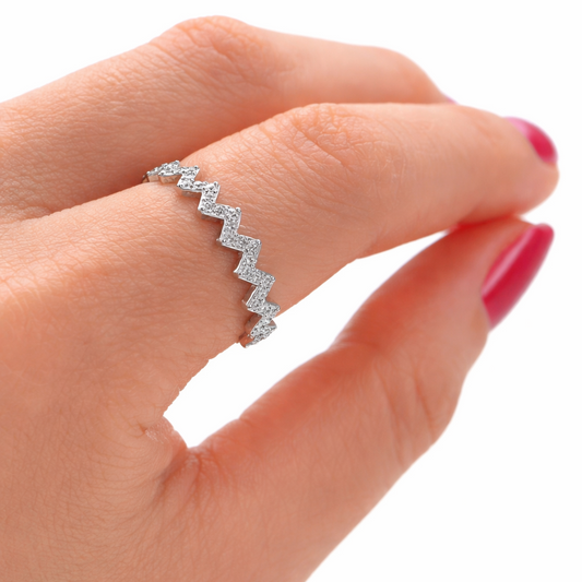 ZARA ZIGZAG BAND RING
