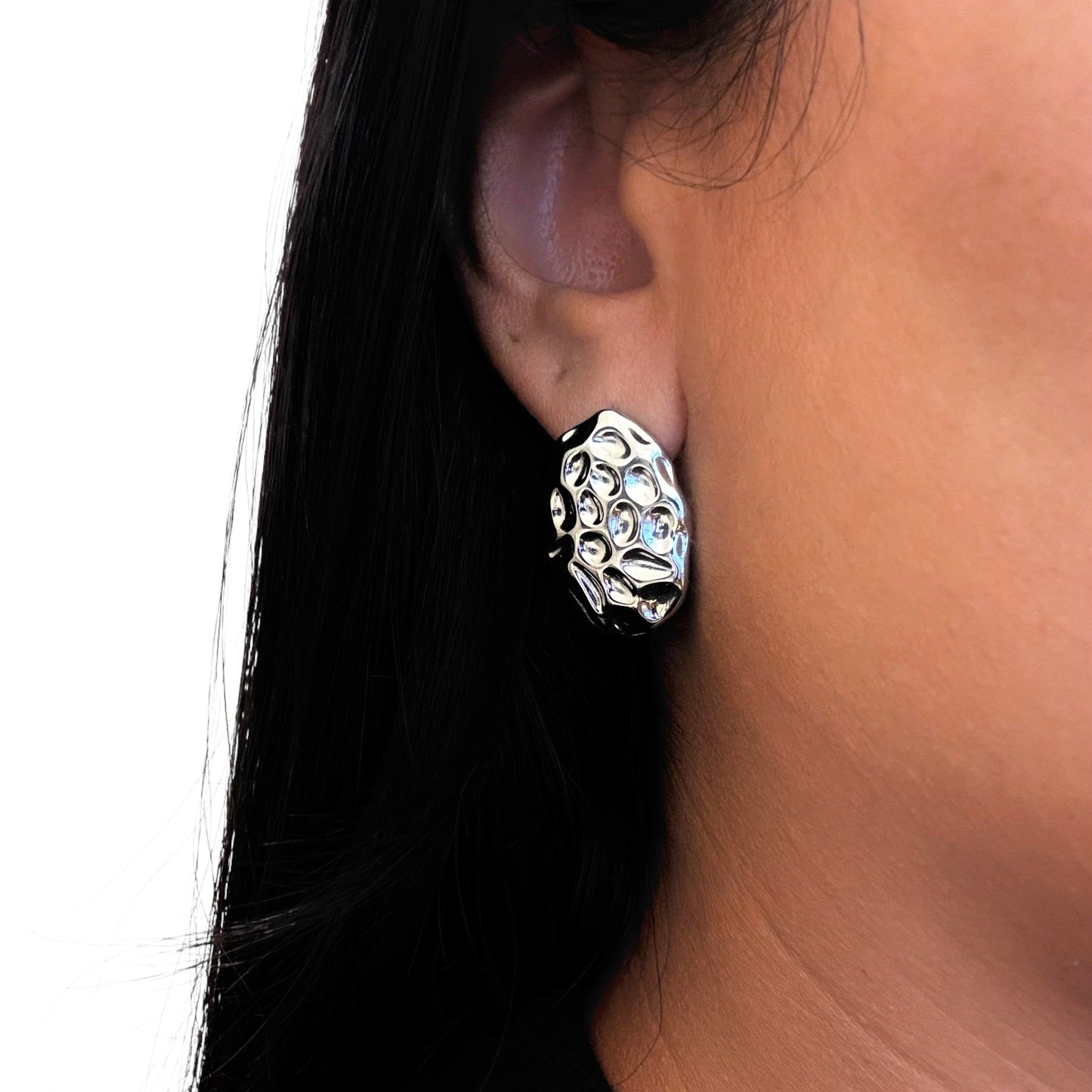 Molten Luxe Gold Statement Studs