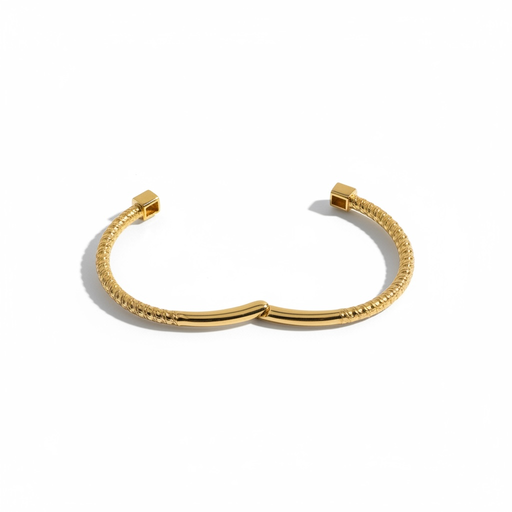 JENNY GOLD CRYSTAL OPEN CUFF BRACELET