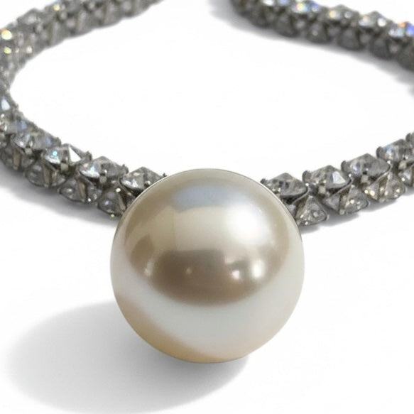 LUNA PEARL CRYSTAL NECKLACE