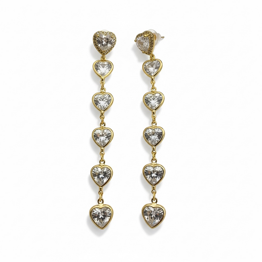 VALEN GOLDEN HEART DROP EARRINGS