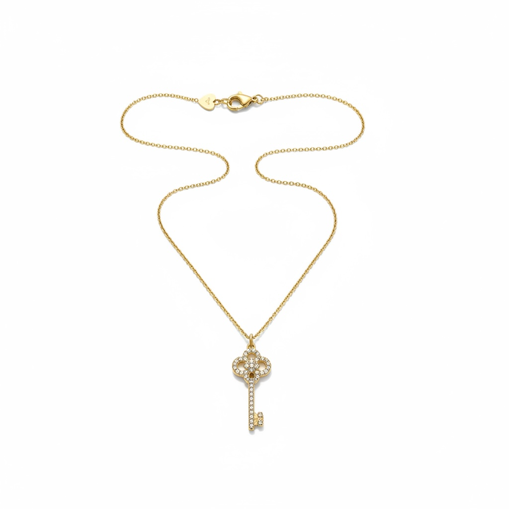 SOFI CRYSTAL KEY PENDANT NECKLACE
