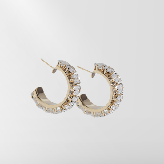 DIANA CRYSTAL HOOPS